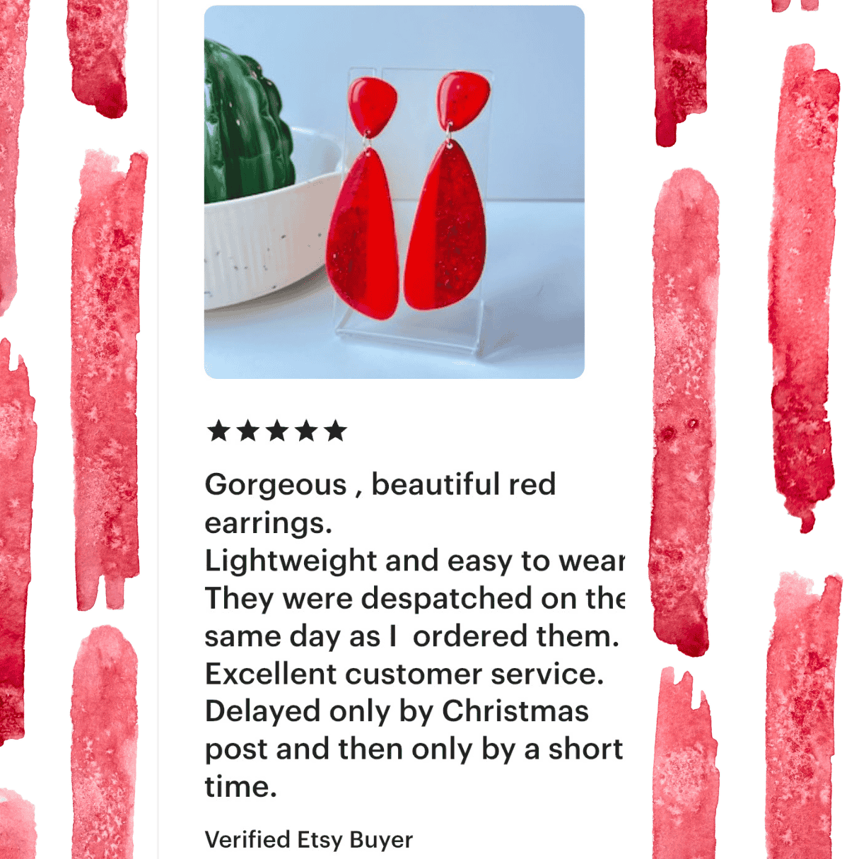 BOLOGNA - Red statement earrings