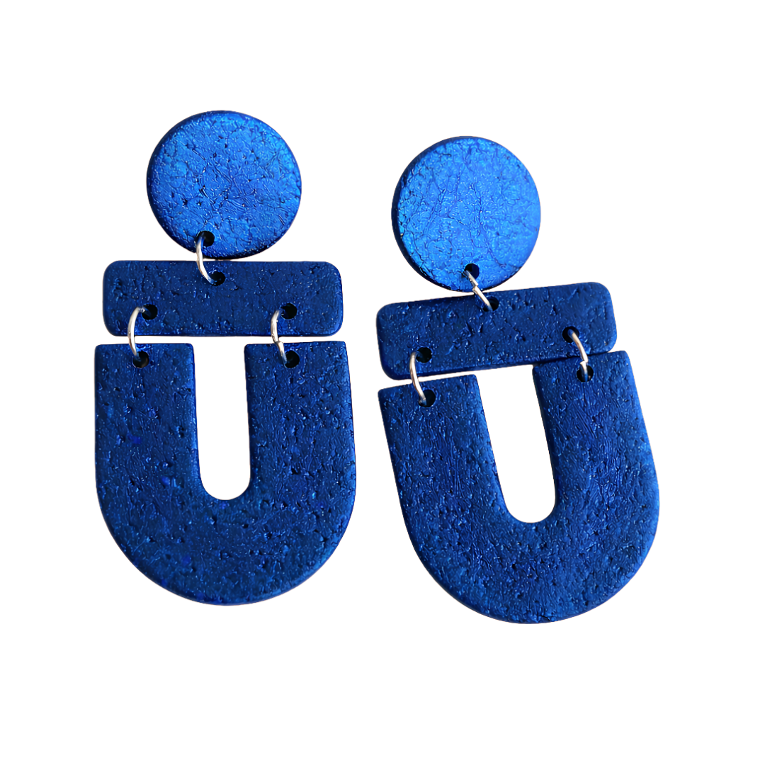 CAPRI - cobalt blue statement earrings