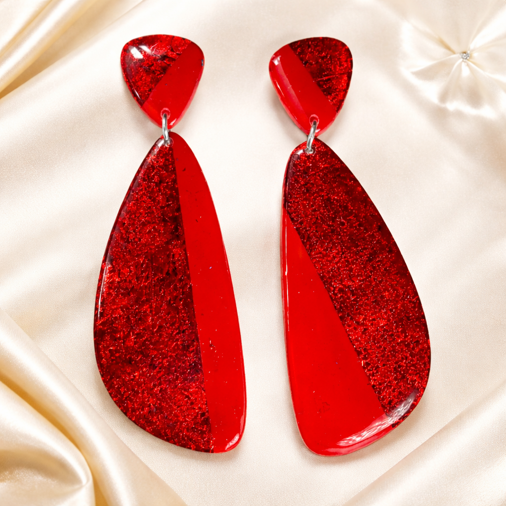 BOLOGNA - Red statement earrings