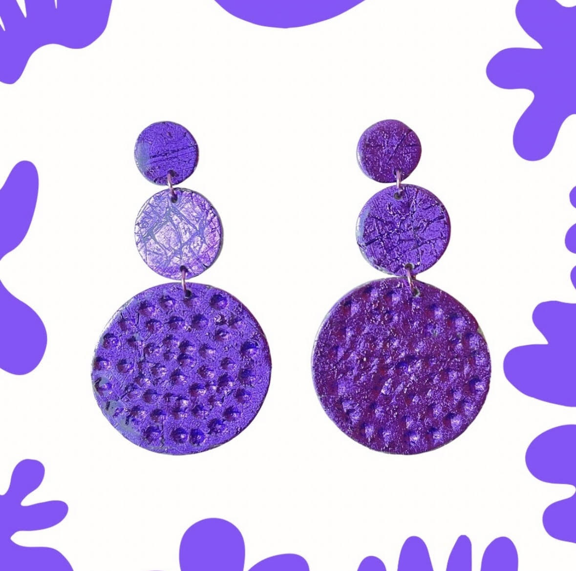 POMODORO PURPLE - Purple drop earrings, Statement Jewelry, purple fancy earrings, Birthday present for mum, Mother of bride Wedding guest earrings purple

mysarajewellery statement purple earrings